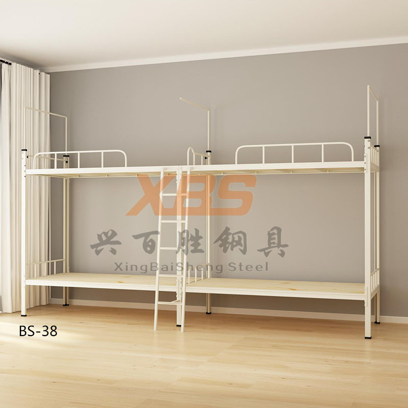 深圳産(chǎn)品展示廠家,新(xīn)款公(gōng)寓鐵床 兩連四人位雙層床公(gōng)寓床 顔色尺寸支持訂做