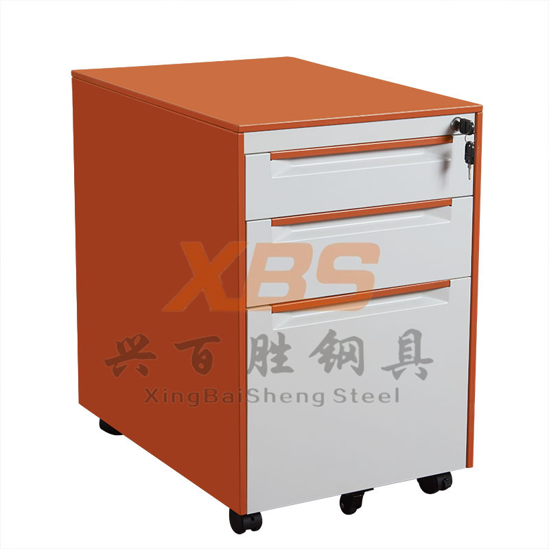 深圳産(chǎn)品展示廠家,興百勝新(xīn)款三抽活動櫃  顔色尺寸支持訂做